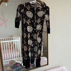 Posh Peanut Black and Gold Disco Ball Infant Convertible Double Zipper Bamboo